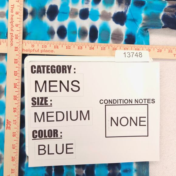 Gildan Casual Crew Neck Short Sleeve T Shirt Mens Size Medium M Tie-dye Multi - Picture 6 of 8